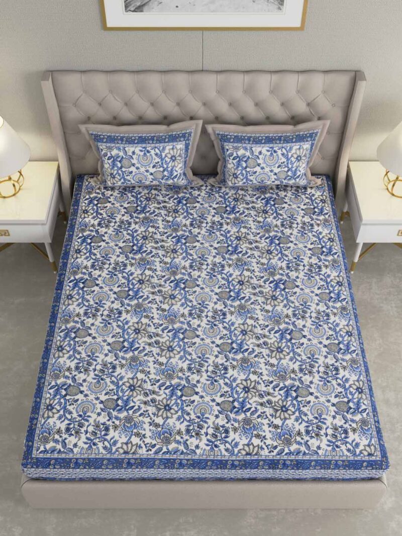 Sapphire King Size Bedsheet - Image 4