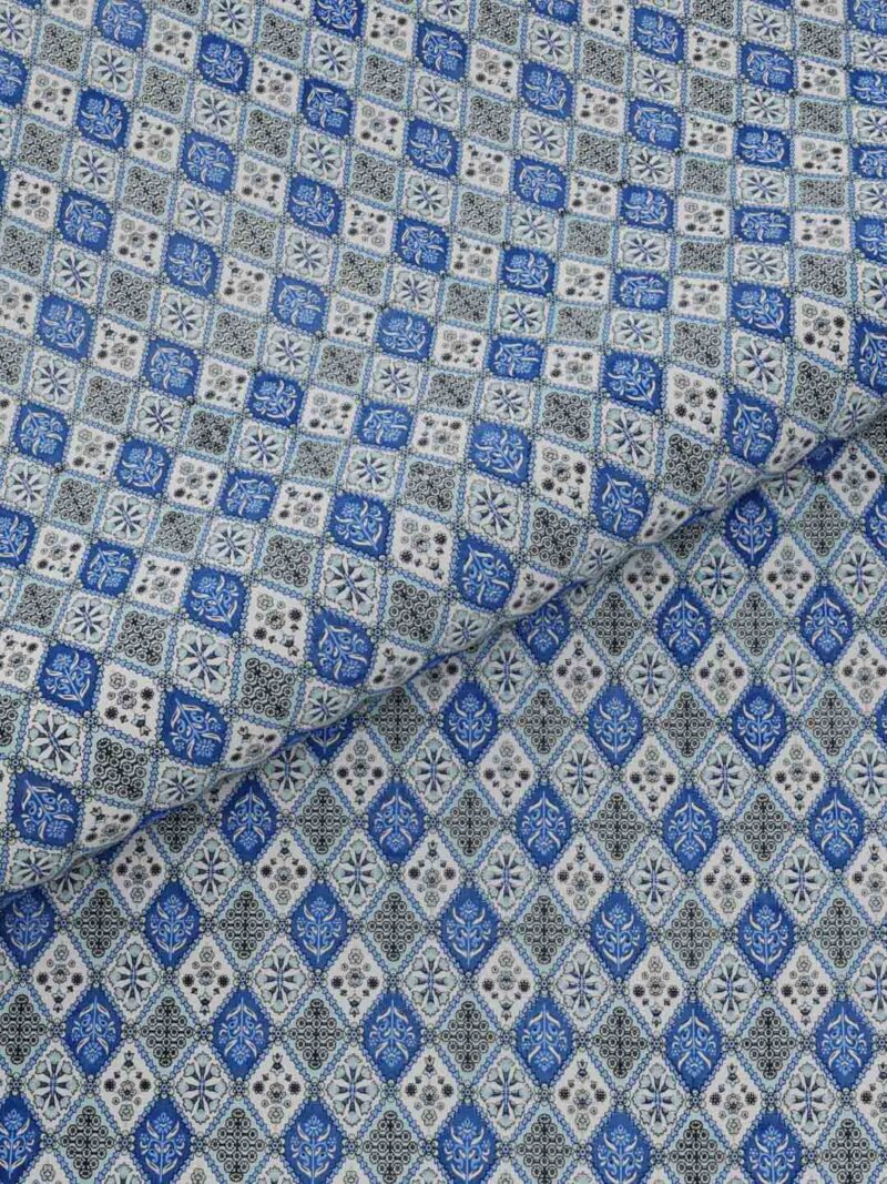 Peacock Blue King Size Bedsheet - Image 5