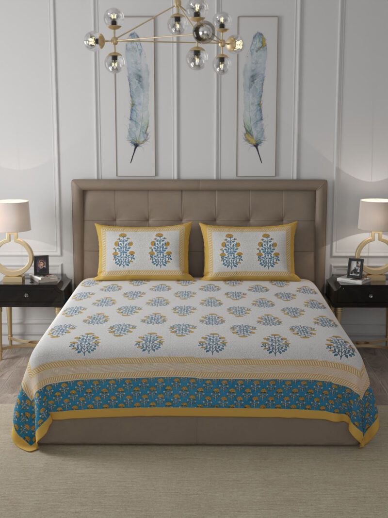 Spray Rose Premium King Size Bedsheet
