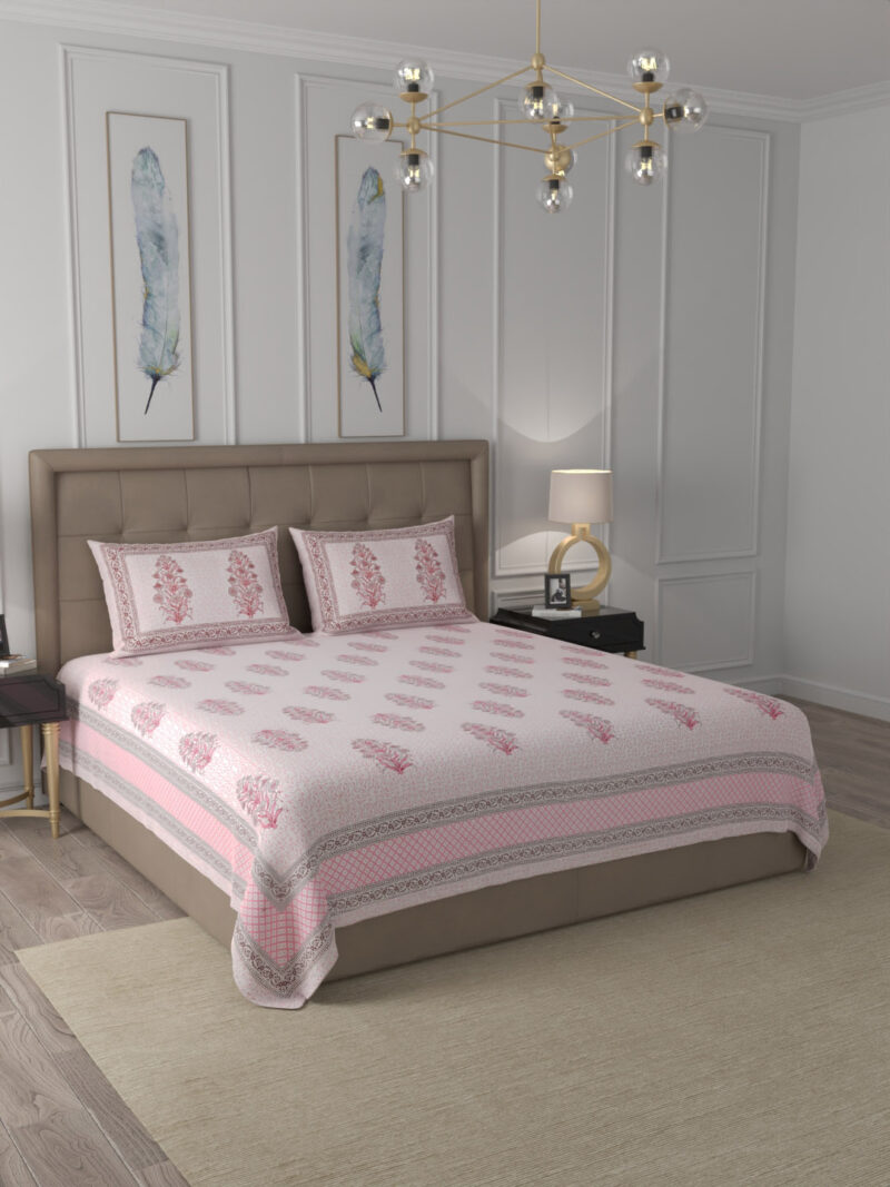 Blush Premium King Size Bedsheet - Image 3