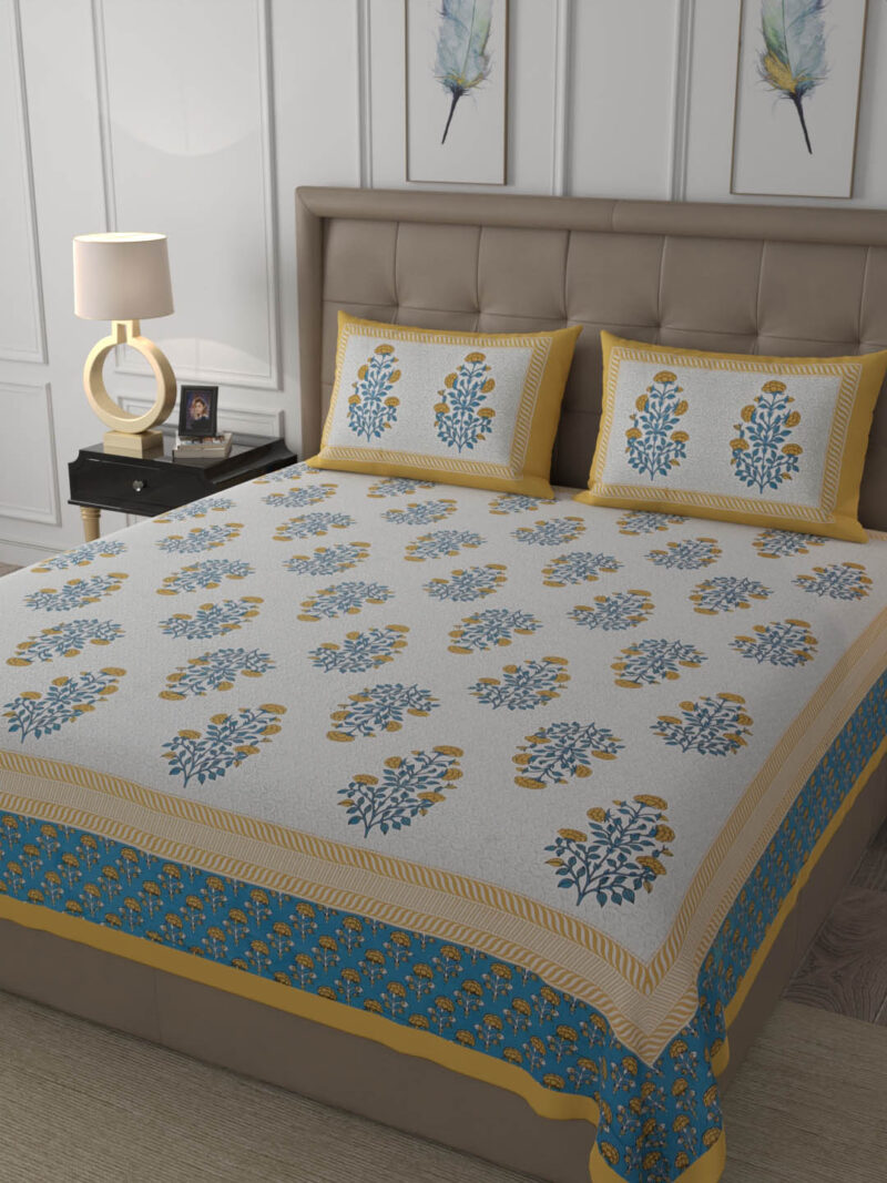 Spray Rose Premium King Size Bedsheet - Image 4