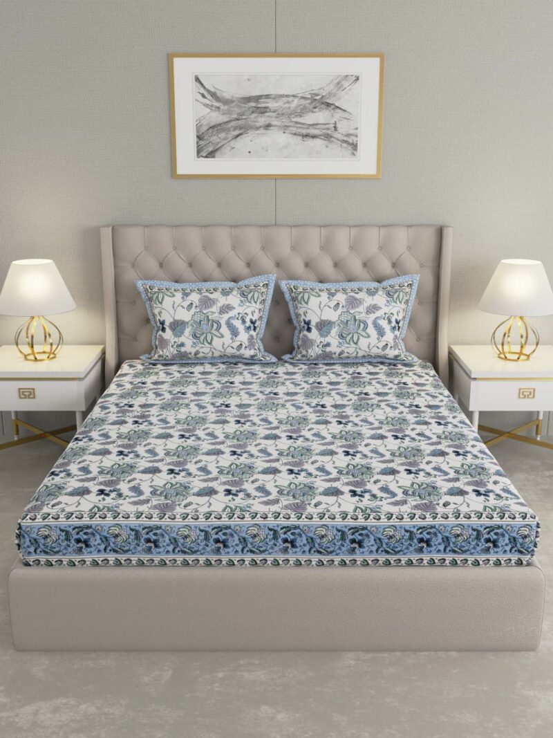 Turkish Blue King Size Bedsheet