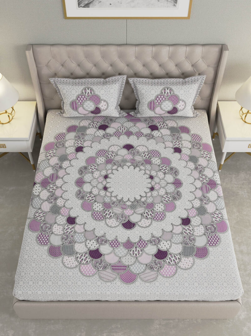 Orchid King Size Bedsheet - Image 4