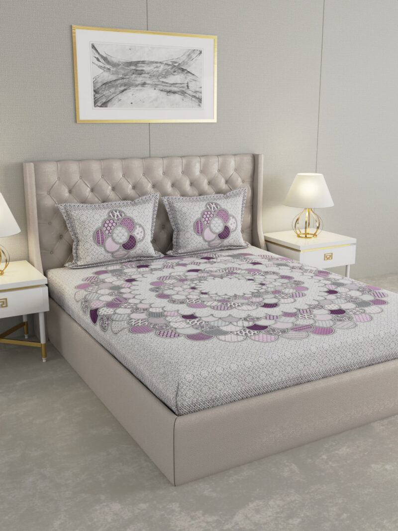 Orchid King Size Bedsheet - Image 2
